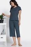 Zivame 2 Mile Fashion Knit Poly Capri Sets - Stormy Weather — thumbnail 2